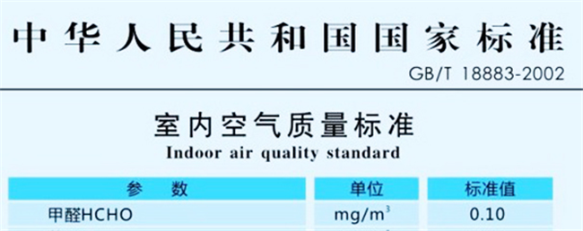 室内空气甲醛检测标准